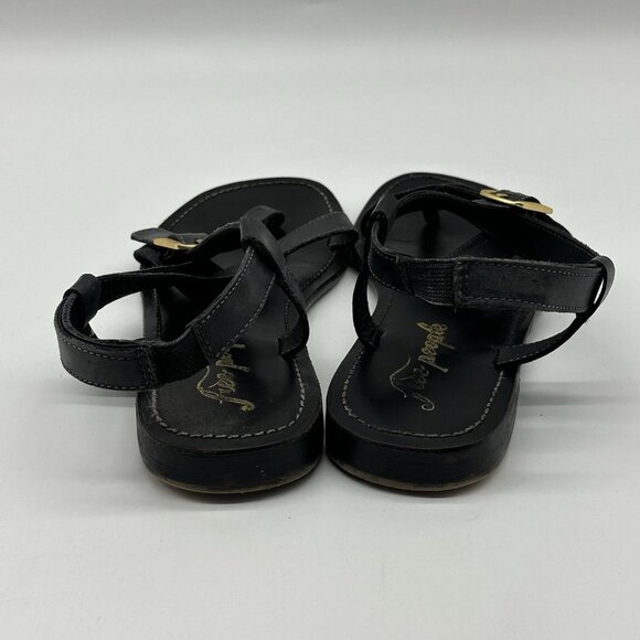 Free People La Risa Capri Blue Leather Flats Strappy Sandals EU 39 / US Size 8.5 - Picture 5 of 8